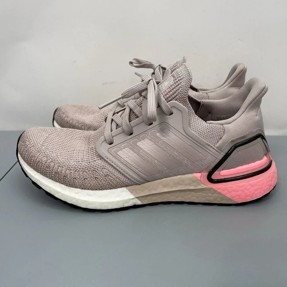 Adidas UltraBoost 20 Sneakers Shoes Running Training Athletic Mauve Pink Women 8 - Picture 5 of 13